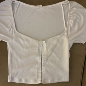 Wilfred Free Cream Ribbed Knit Top